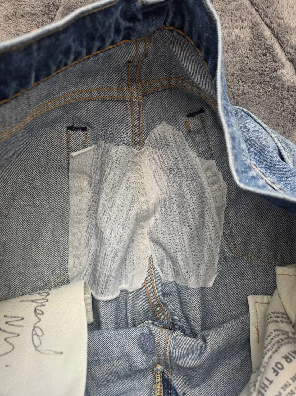 Levi's Selvedge Patchwork Rare Sample Jeans 32x32 512 Slim Tapered Fit Grunge